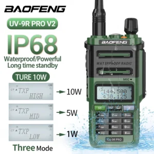 Baofeng UV-9R Pro V2 IP68 Водоустойчива Радиостанция UHF/VHF
