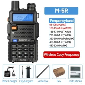 Baofeng M-5R Air Band Радиостанция Дълъг Обхват AM/FM Двупосочно Радио M 5R